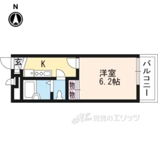 レオパレスルシェルブルー東大阪【1階】の間取り