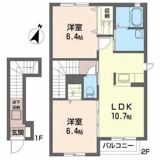 サンハイツ櫻II【2階】の間取り