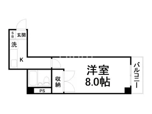 メルディアキューブ観月橋【2階】の間取り