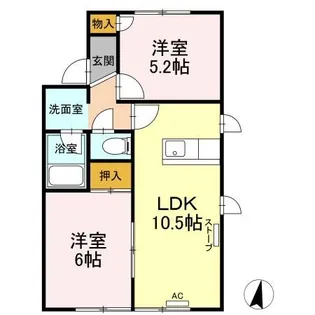 ハイネス自由ヶ丘 B【1階】の間取り
