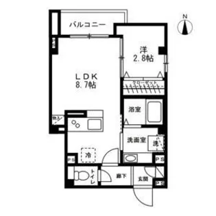 パレス稲毛【4階】の間取り