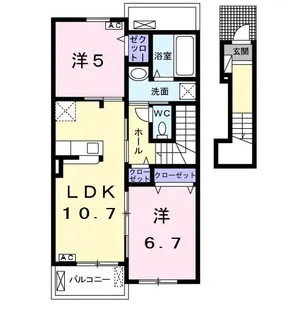 ラ・ヴィータ・フェリーチェ II【2階】の間取り