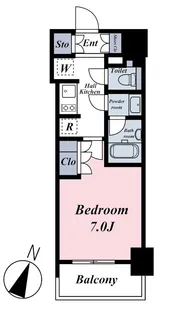 シティハウス東麻布【8階】の間取り