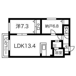KOKOMO平和通【4階】の間取り