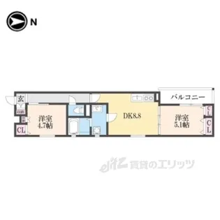 クリエオーレ下神田1【2階】の間取り
