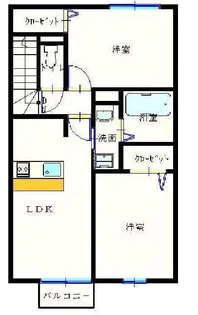 ユニティータウン安積【2階】の間取り