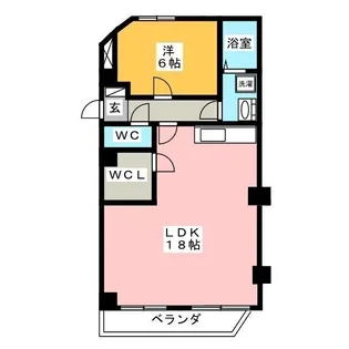 エステート長森【5階】の間取り