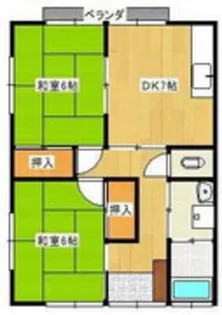むつみ荘【2階】の間取り