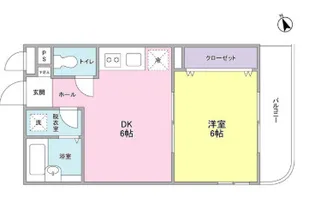 ブルーシャトー戸越【5階】の間取り