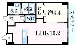 ドミール千田町【6階】の間取り