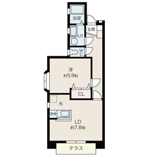 ヴァンシエル【1階】の間取り