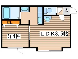 アークコート平岸【3階】の間取り