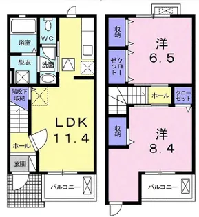 フラット エイトII【2階】の間取り