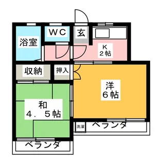 不器ハイツ【1階】の間取り