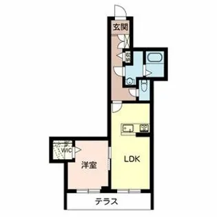 カーサグラスB棟【1階】の間取り