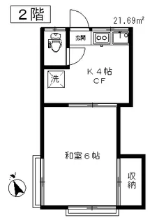 ながた荘【2階】の間取り