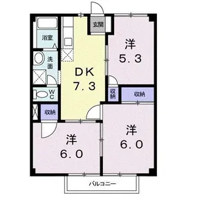 ニューシティ・谷郷【2階】の間取り