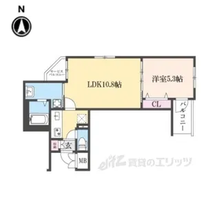 ファーストフィオーレ京都コーヴォ【4階】の間取り