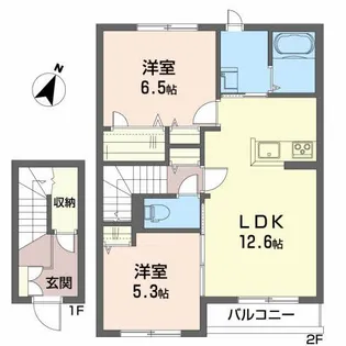 シャーメゾン ミュウ【2階】の間取り