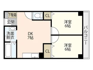 フリートヴィラ国泰寺【5階】の間取り