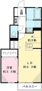 ラ・フォンテーヌ【1階】の間取り
