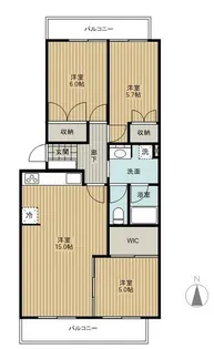エスポワール大宮【2階】の間取り