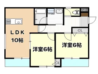 アビタシオン本町東【1階】の間取り