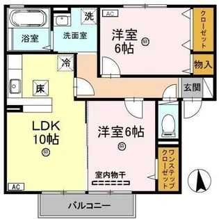 イベール・ドゥ A棟【1階】の間取り