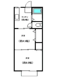 クリフサイド【1階】の間取り