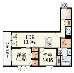 キルシュ ブリューテ 2【4階】の間取り