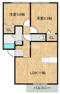 ヴィラパッシオ【2階】の間取り