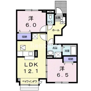 アヴニール【1階】の間取り
