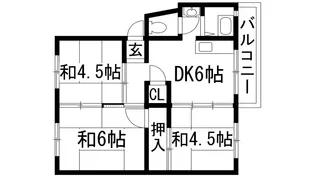 伊丹鴻池3B号棟【3階】の間取り