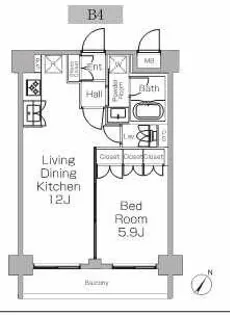 プラウドフラット三軒茶屋II【3階】の間取り