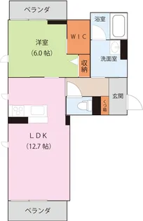 レジデンスひかり【2階】の間取り