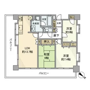 藤和シティホームズ千歳烏山弐番館【3階】の間取り