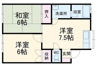 クリークサイドC棟【1階】の間取り