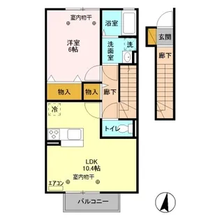 フォーゲルテラス ロート 3【2階】の間取り