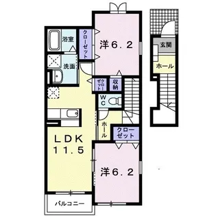 マルワ・フレッサ【2階】の間取り