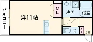 ジーメゾン石津【2階】の間取り