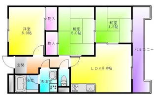 ミラーハイツタバタ【1階】の間取り