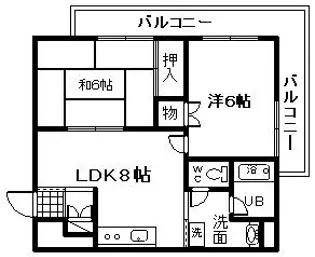 サザンコート【1階】の間取り