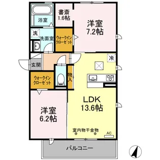 リヴェール【1階】の間取り