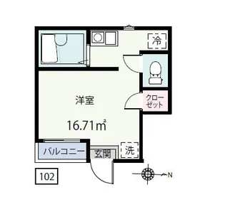 メルディア新小岩【1階】の間取り