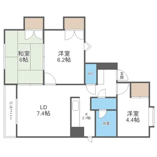 ハーベスト26【2階】の間取り