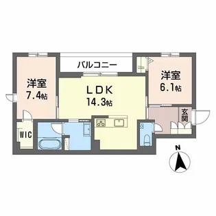 輝 阪南町【2階】の間取り