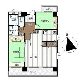 ライオンズマンション金沢十間町【8階】の間取り