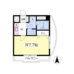 ロイヤルパレス駅西【7階】の間取り