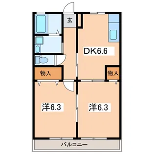 カトレアハウス【1階】の間取り