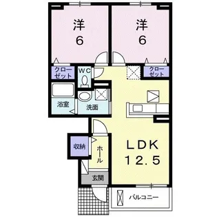 クラール木太G【1階】の間取り